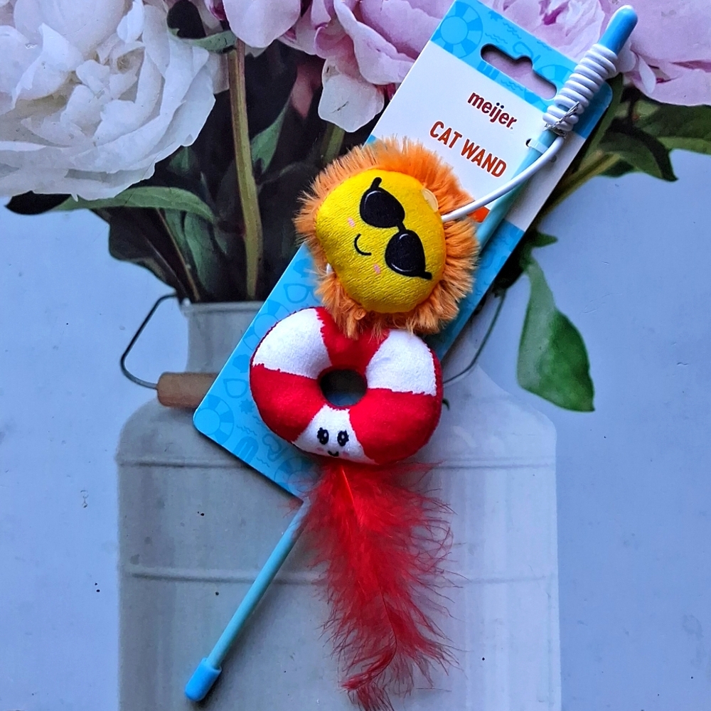 Sun And Feather Fishing pole cat Toy